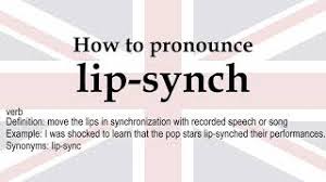 how to ounce lip synch meaning