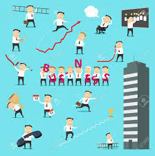 Businessman Icons Business Situations Concept Vector Director