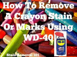 how to remove crayon stain using wd 40