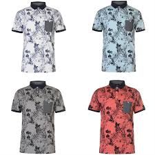 Details About Pierre Cardin Floral Fade Polo Shirt Mens Top Tee Casual T Shirt
