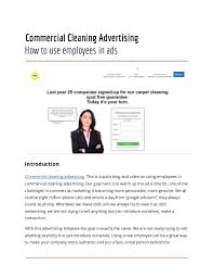 Commercial Cleaning Advertising Employee Ads