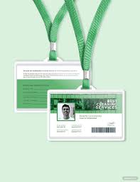cleaning service id card template in