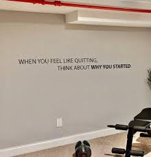 started gym wall decal office