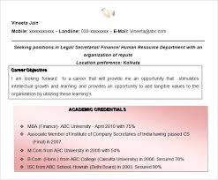 Career Objective Resume Examples Template Sample For
