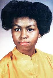 Indeed, some say that michelle obama, 'first lady' of the us, was born a man, michael lavaughn robinson in chicago, illinois on 17th january 1964. Michelle Robinson Obama Senior High School Yearbook Photo 1981 Michelle Obama Hairstyles Michelle Obama Young Michelle Obama