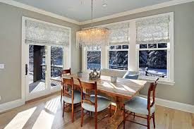 The modern window treatment designs can vary from simple cozy design to window treatments with unusual materials to fit the modern styles. 20 Dining Room Window Treatment Ideas Home Design Lover