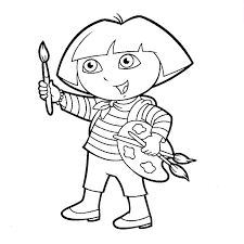 Dora The Explorer Kids Coloring Pages