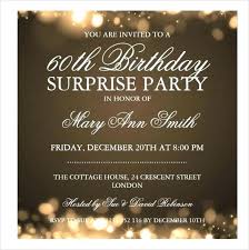 Birthday Party Invitation Templates Free Invitations 60th Card