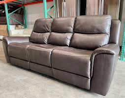 carey leather power reclining sofa with