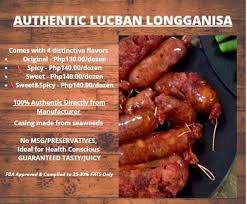 lucban longganisa food drinks local