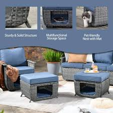 Ovios Fortune Dark Gray 6 Piece Wicker