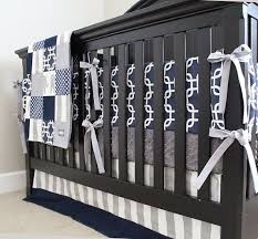 baby boy crib bedding set in navy blue