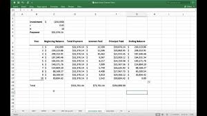very simple amortization table in excel