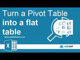 flatten a pivot table in excel you