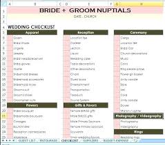 Wedding List Templates Excel Things To Do Template Lovely