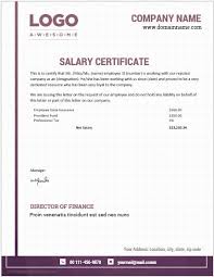 Salary Certificate To Whomsoever It May Concern Formal