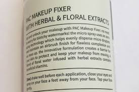 pac micro finish makeup fixer review