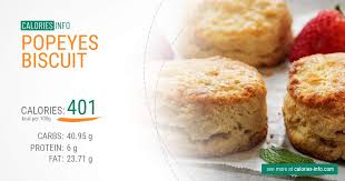 popeyes biscuit calories in 100g or