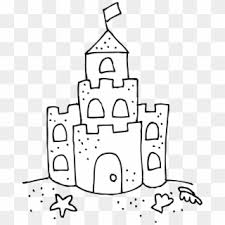 Punaluu beach is the famous for its dark, charcoal black sand. Picture Transparent Library Sand Castle Coloring Page Sandcastle Clipart Black And White Hd Png Download 838x1024 4222088 Pngfind