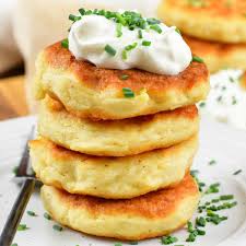 mashed potato cakes will cook for smiles