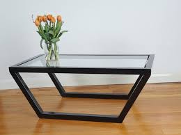 Contemporary Glass Steel Coffee Table