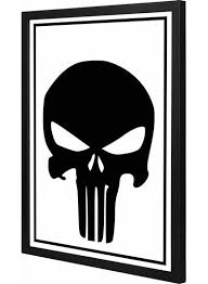 Punisher Icon Themed Decorative Framed