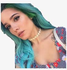 #watercolours #colored_pencils #art_supplies #blue_hair #own_art #no_reblog_pls. Aesthetic Halsey Tumblr Freetoedit Girl Singer With Blue Hair Transparent Png 1024x1024 Free Download On Nicepng