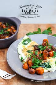 spinach and feta egg white omelette