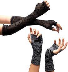 Amazon.com: Zhanmai 2 Pairs Women Grunge Glove Goth Punk Fingerless Glove  Halloween Spider Web Gloves Cosplay Ripped Gloves for Halloween Costume  Party : Clothing, Shoes & Jewelry