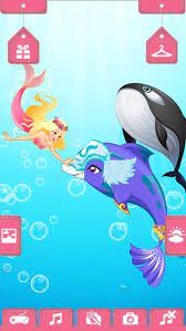 mermaid princess with dolphin s