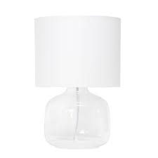Simple Designs Glass Table Lamp With