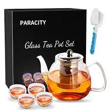 Paracity Tea Kettle Glass Stovetop Safe