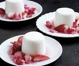 buttermilk panna cotta with rhubarb cherry compote