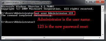 windows 7 administrator pword reset