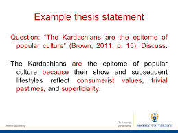 Thesis Question And Statement