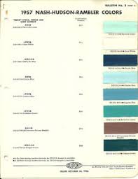 Details About 1957 Nash Hudson Rambler Color Chip Paint Sample Brochure Chart Dupont Du Pont
