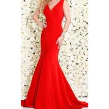 Shail K Mermaid Red Dress