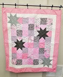 baby girl quilt pink and gray quilt