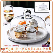 Wucht 24cm White Ceramic Cake Plate