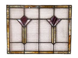 Geometric Leaded Art Glass Window