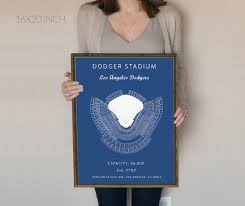 Dodger Stadium Seating Chart Los Angeles Dodgers Dodger Stadium Sign Poster Dodger Field Print Christmas Gift For Dodgers Fan Vintage