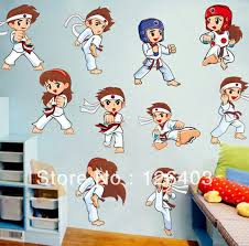 amazing taekwondo man wall stickers