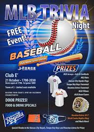 However, we do move the date around depending on other events occurring at the pub. Mlb Trivia Night 86 Fss