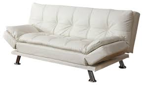 bowery hill faux leather sleeper sofa