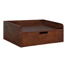 Kate And Laurel Walnut Brown Wood Floating Shelf 18 In L X 12 In D