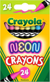 Crayola Neon Crayons 24 Colors Bin523410