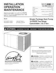 Trane Package Units Both Units Combined Manual L0905302