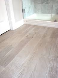 weathered gray faux wood porcelain flooring