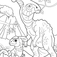 Search through more than 50000 coloring pages. Hatching Baby Parasaurolophus With Mother Dinosaur Coloring Pages
