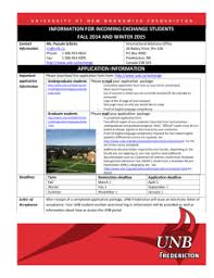 Contents Contact Information University Of New Brunswick